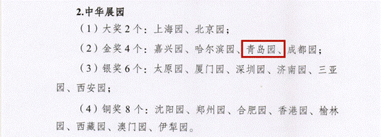 青島城發(fā)集團(tuán)所屬建投公司揚(yáng)州世園會青島展園項目榮獲室外展園中華展園金獎