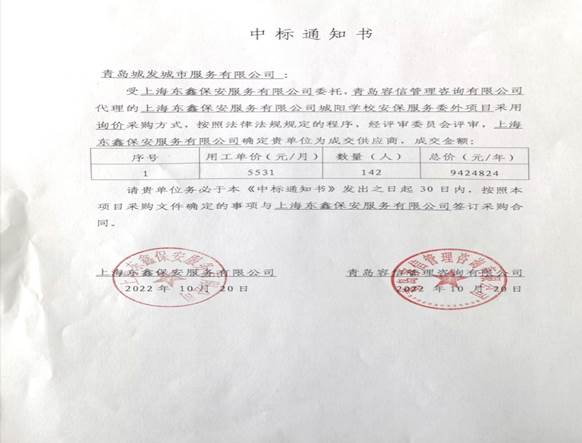 青島東海岸物業(yè)管理有限公司  成功中標(biāo)和達(dá)中心城、市級(jí)公園等物業(yè)服務(wù)項(xiàng)目